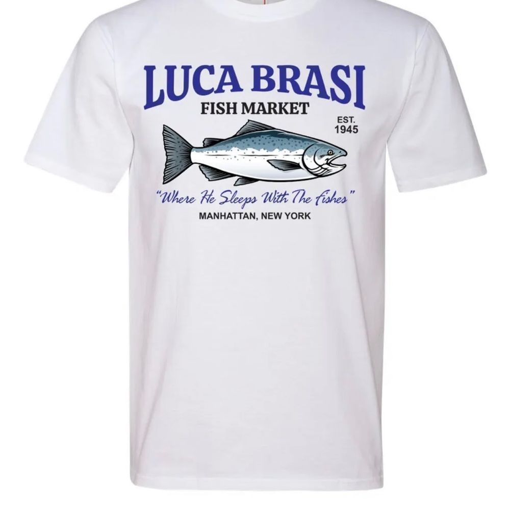 Luca Brasi Fish Market - The Godfather Graphic Fashion Tee Shirt T- Shirt